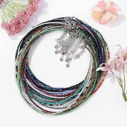 Feine Naturstein-Perlen Halsband