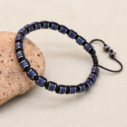 Edles Herrenarmband – Hämatit & Naturstein