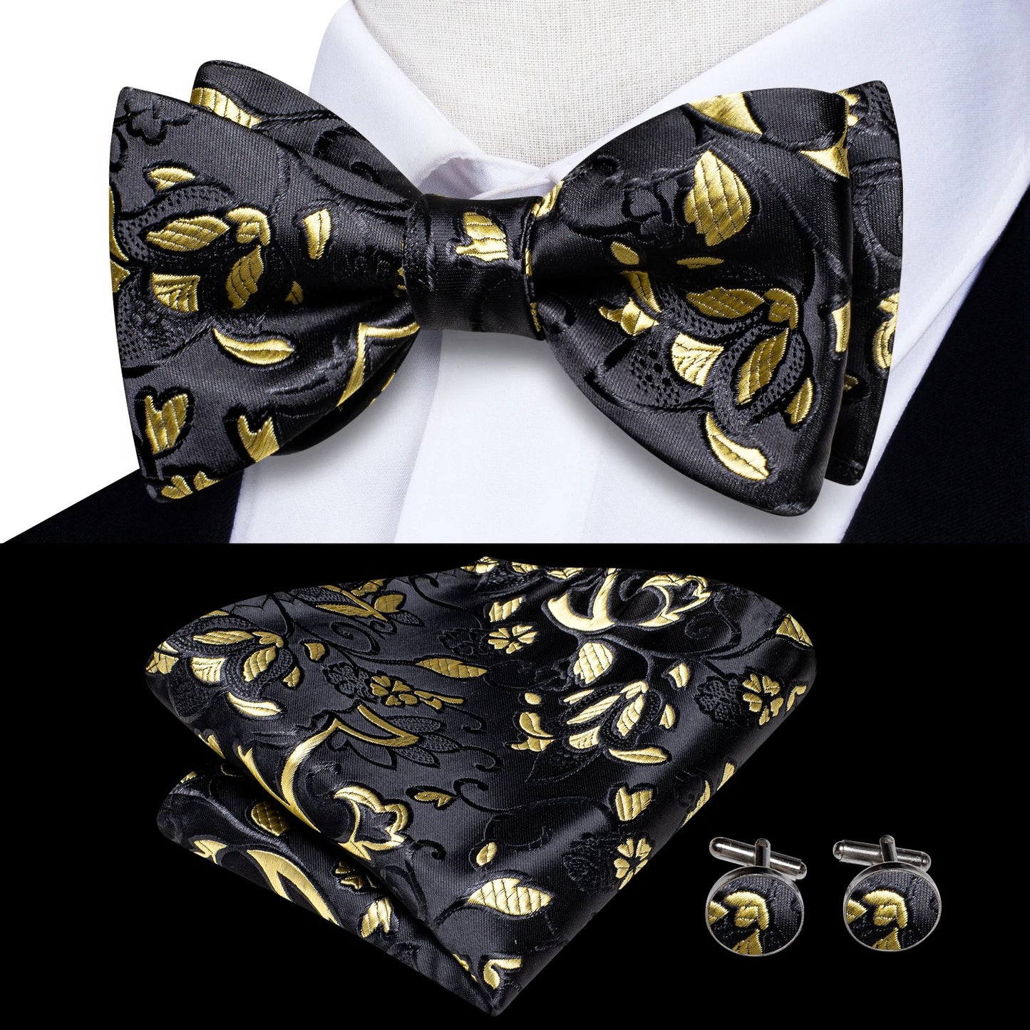 Jacquard Seidenfliegen-Set