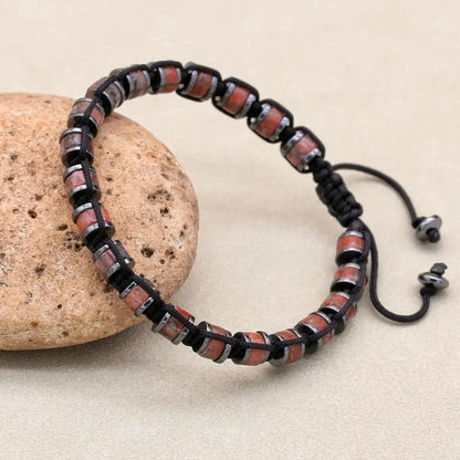 Edles Herrenarmband – Hämatit & Naturstein