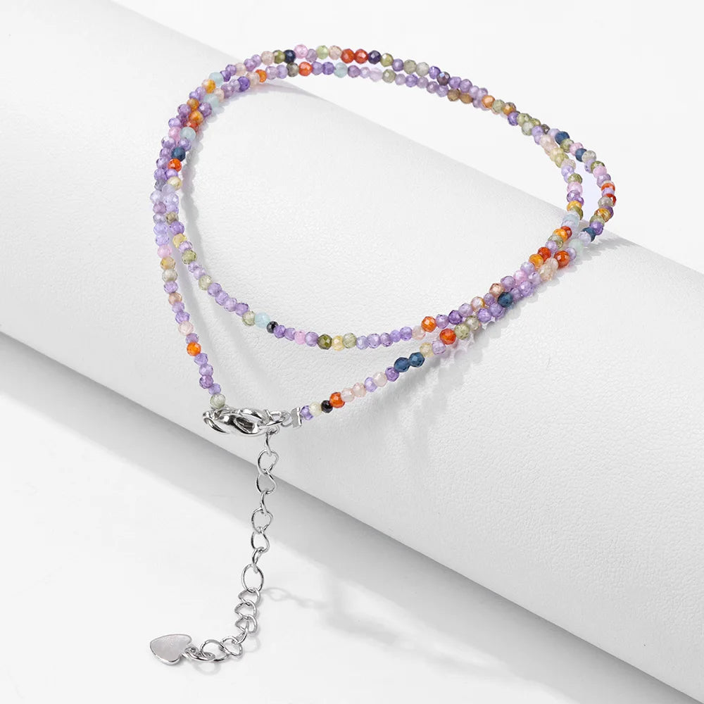 Feine Naturstein-Perlen Halsband