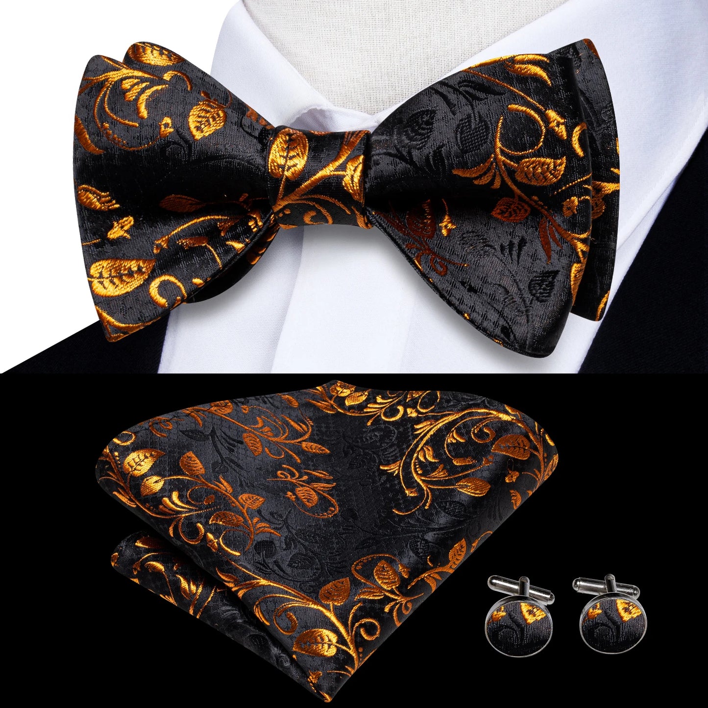 Jacquard Seidenfliegen-Set