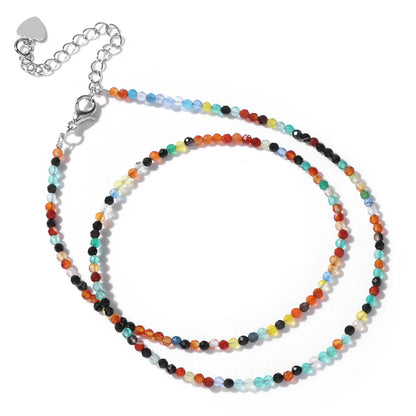 Feine Naturstein-Perlen Halsband