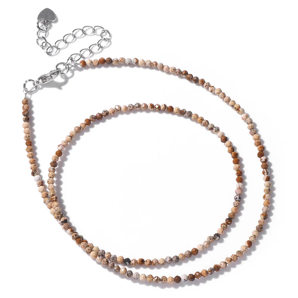 Feine Naturstein-Perlen Halsband