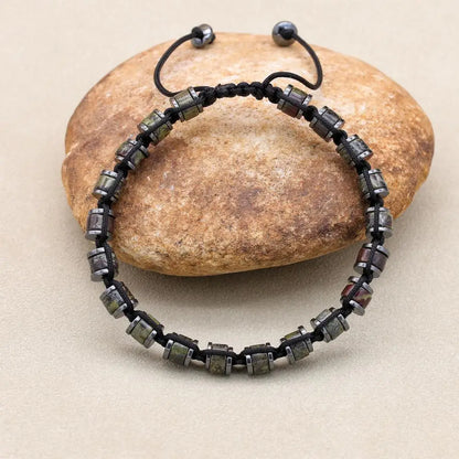 Edles Herrenarmband – Hämatit & Naturstein