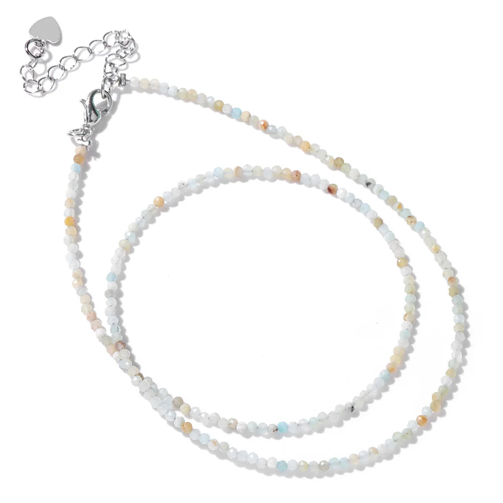 Feine Naturstein-Perlen Halsband