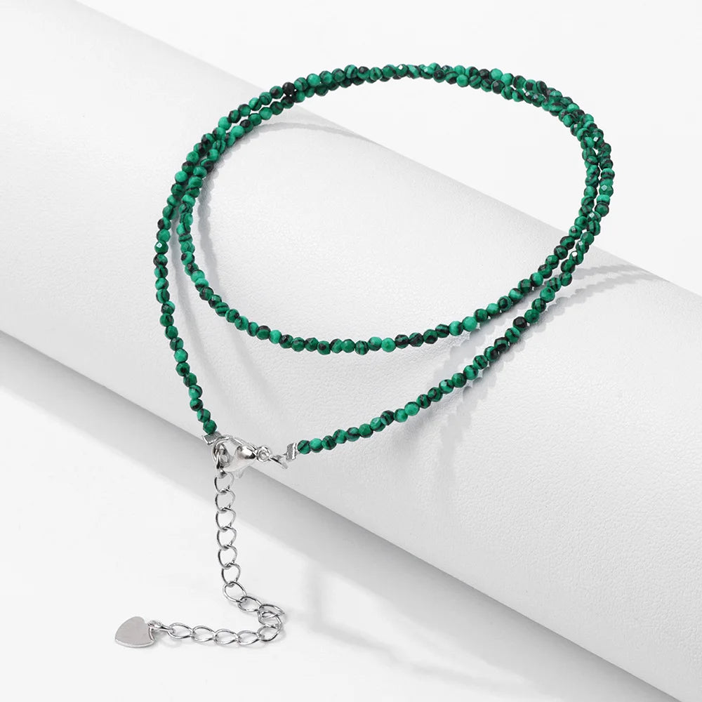 Feine Naturstein-Perlen Halsband