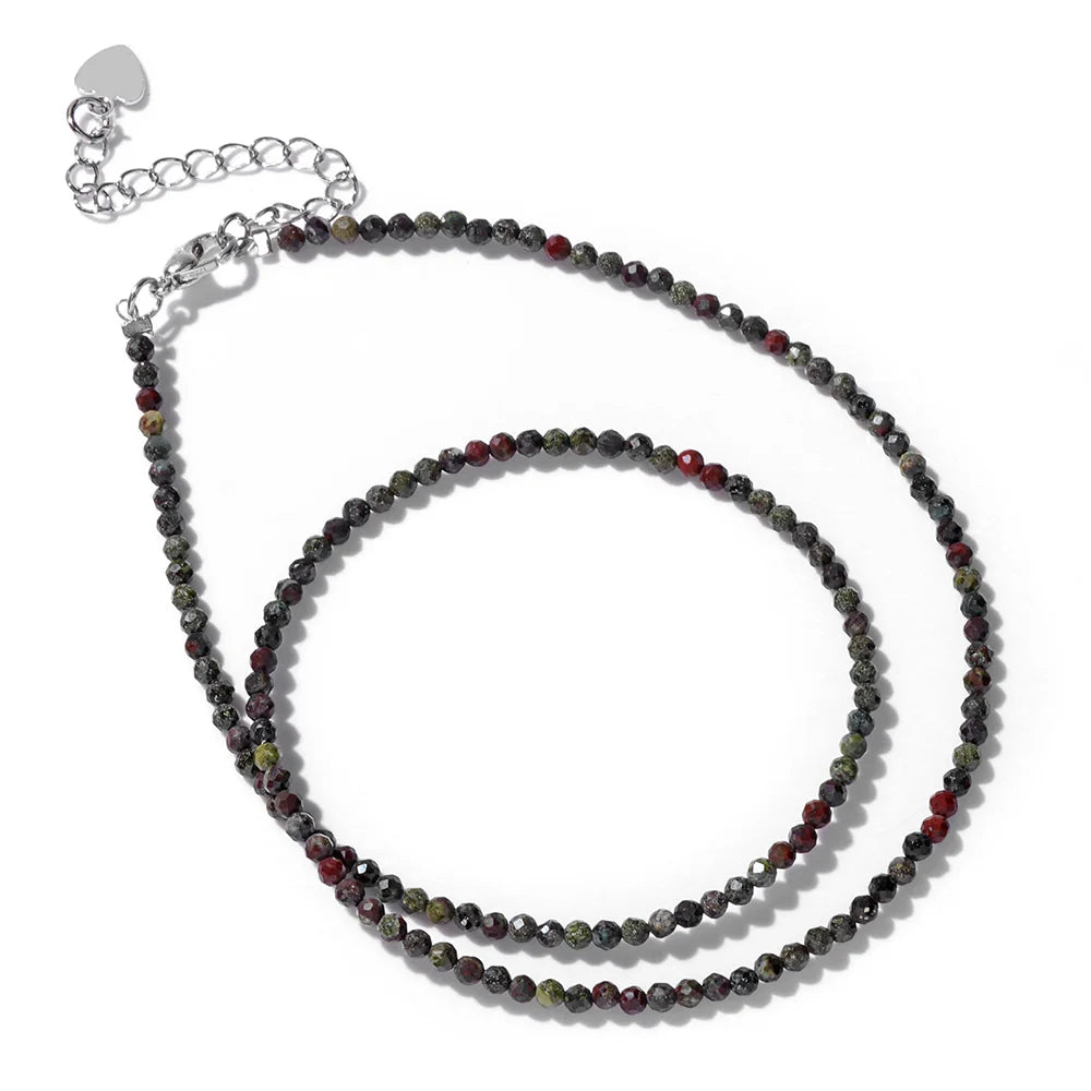 Feine Naturstein-Perlen Halsband