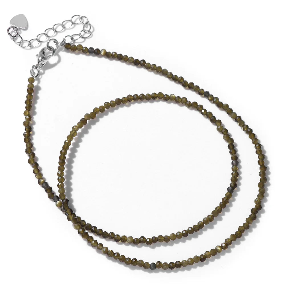 Feine Naturstein-Perlen Halsband