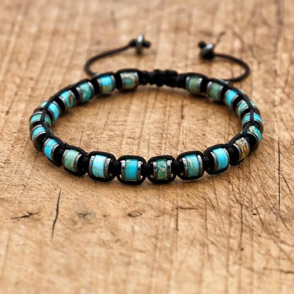 Edles Herrenarmband – Hämatit & Naturstein