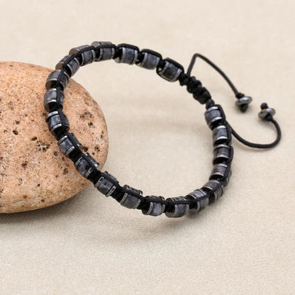 Edles Herrenarmband – Hämatit & Naturstein